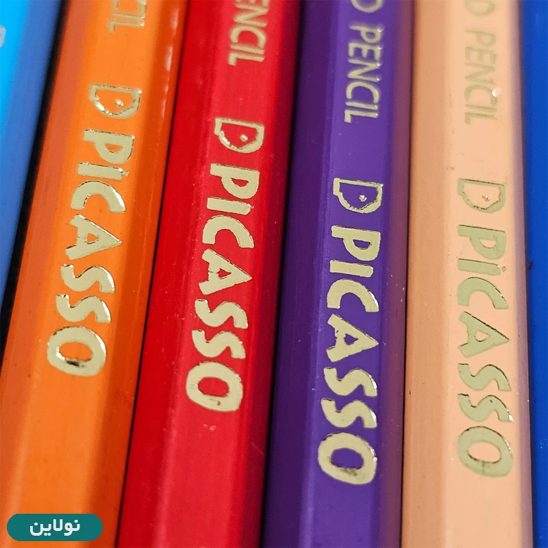 قیمت و خرید مداد رنگی 12 رنگ پیکاسو استوانه فلزی طرح دایناسور و هواپیما GOL12TN-S | نولاین