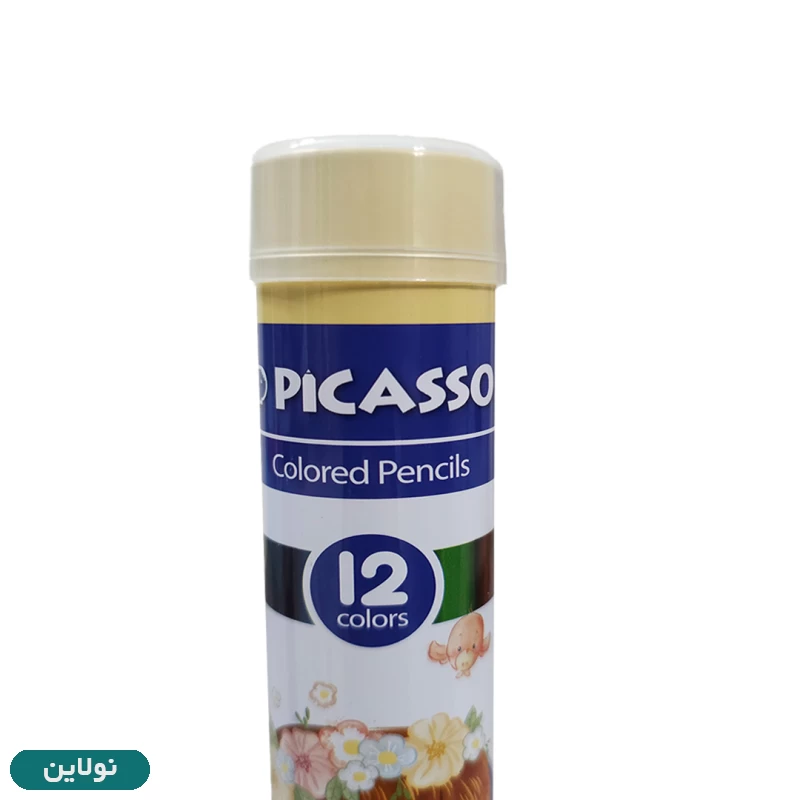 قیمت و خرید مداد رنگی 12 رنگ پیکاسو استوانه فلزی طرح دختر GOL12TN-S | نولاین
