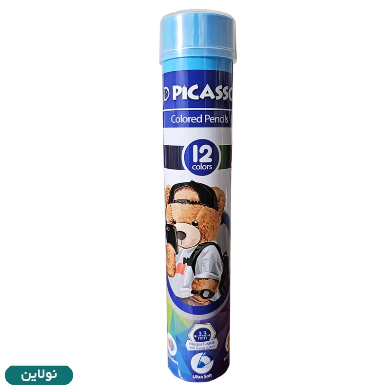قیمت و خرید مداد رنگی 12 رنگ پیکاسو استوانه فلزی طرح خرس و موبایل GOL12TN-S | نولاین قیمت و خرید مداد رنگی 12 رنگ پیکاسو استوانه فلزی طرح خرس و موبایل GOL12TN-S | نولاین