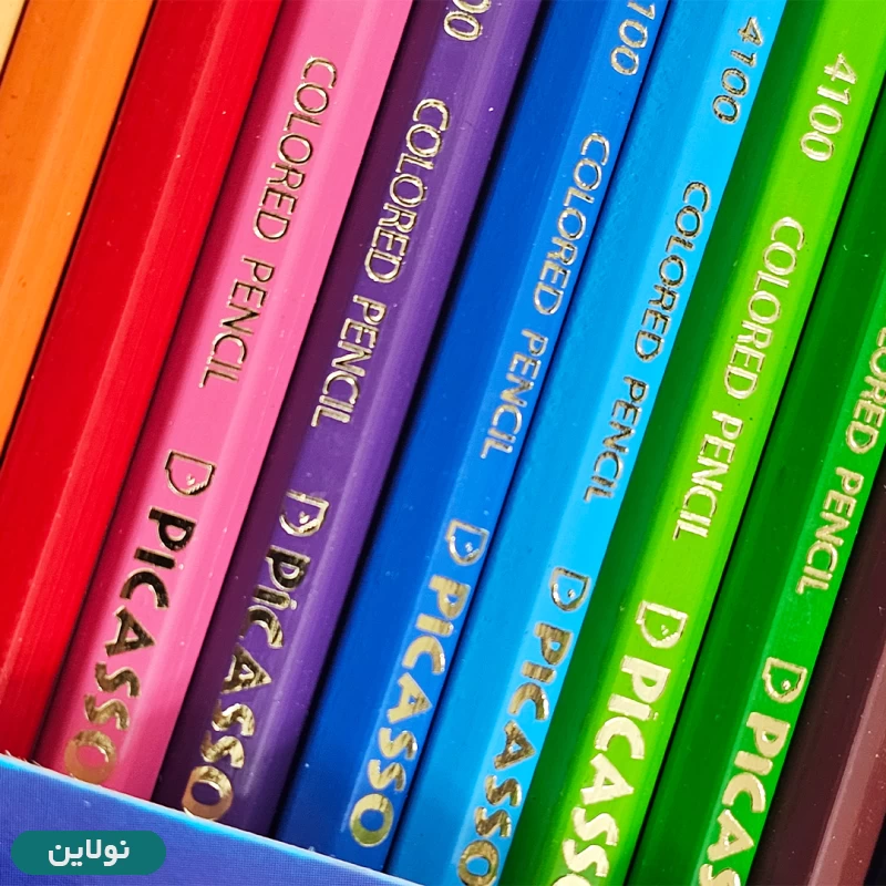 قیمت و خرید مداد رنگی 12 رنگ پیکاسو جعبه مقوایی طرح ربات کد GOL-12-C | نولاین