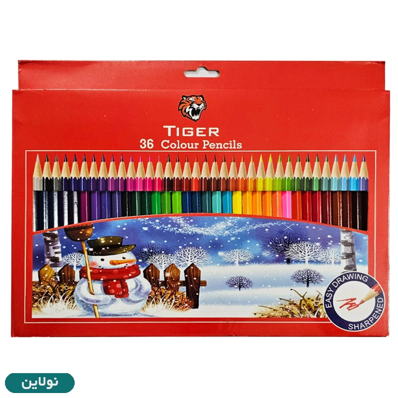 قیمت و خرید مداد رنگی 36 رنگ جعبه مقوایی تایگر tiger کد 36-5870 | نولاین