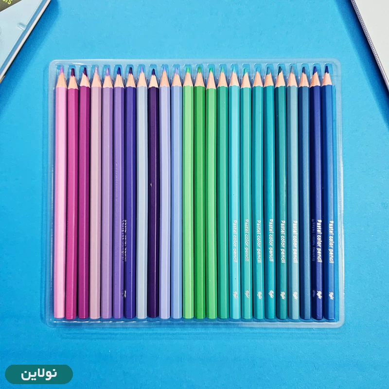 قیمت و خرید مداد رنگی 48 رنگ پاستیلی جعبه مقوایی رین کد 604 | نولاین