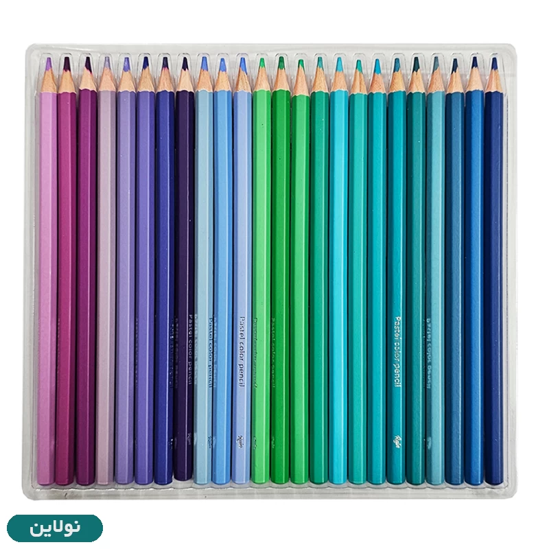 قیمت و خرید مداد رنگی 48 رنگ پاستیلی جعبه مقوایی رین کد 604 | نولاین
