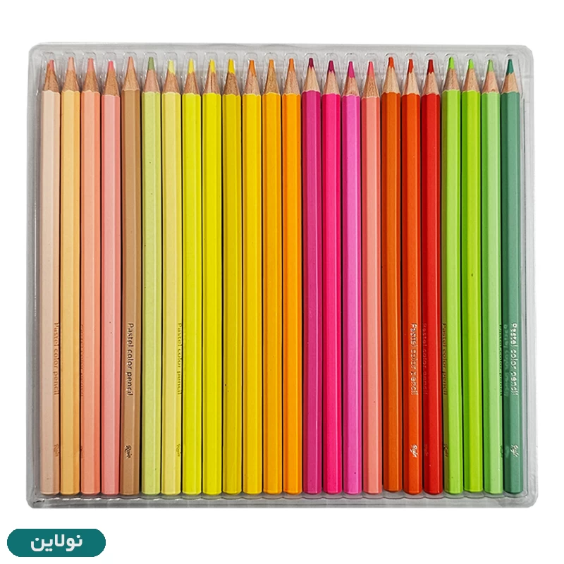 قیمت و خرید مداد رنگی 48 رنگ پاستیلی جعبه مقوایی رین کد 604 | نولاین