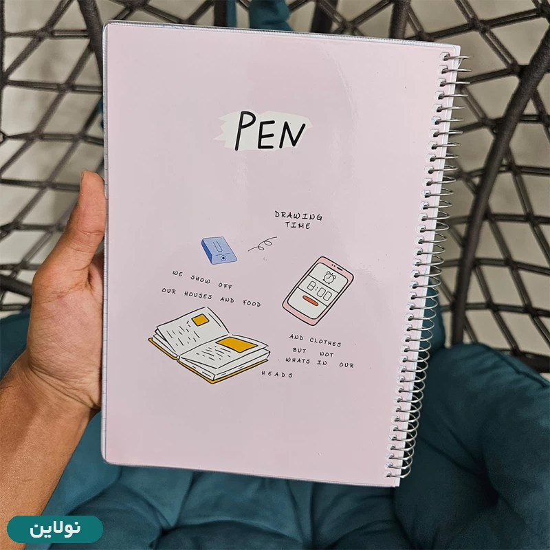 قیمت و خرید دفتر مشق 100 برگ مجلد پودل سری pen رنگ بنفش پاستلی | نولاین