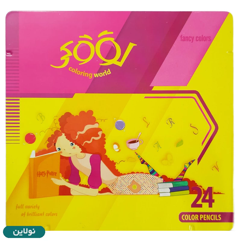 قیمت و خرید مداد رنگی 24 رنگ لوکی جعبه فلزی طرح دختر کد 3024 | نولاین قیمت و خرید مداد رنگی 24 رنگ لوکی جعبه فلزی طرح دختر کد 3024 | نولاین