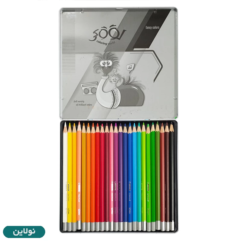 قیمت و خرید مداد رنگی 24 رنگ لوکی جعبه فلزی طرح شترمرغ کد 3024 | نولاین