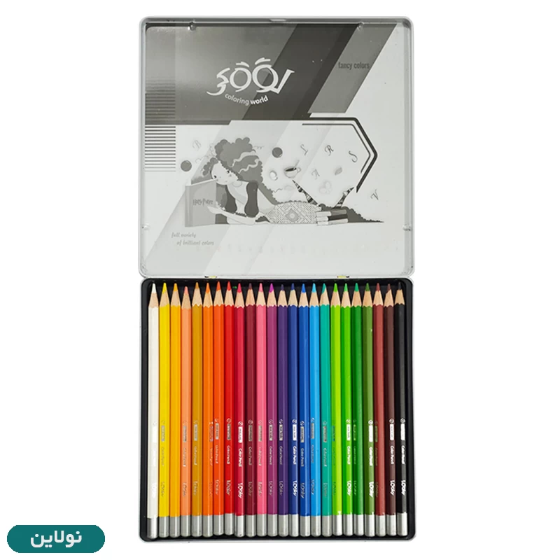 قیمت و خرید مداد رنگی 24 رنگ لوکی جعبه فلزی طرح دختر کد 3024 | نولاین قیمت و خرید مداد رنگی 24 رنگ لوکی جعبه فلزی طرح دختر کد 3024 | نولاین