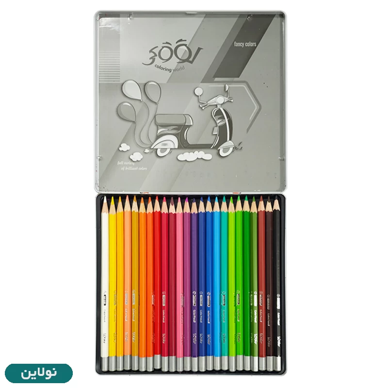 قیمت و خرید مداد رنگی 24 رنگ لوکی جعبه فلزی طرح موتور کد 3024 | نولاین قیمت و خرید مداد رنگی 24 رنگ لوکی جعبه فلزی طرح موتور کد 3024 | نولاین