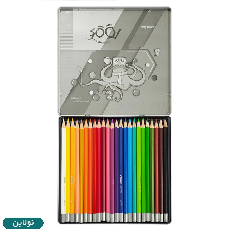 قیمت و خرید مداد رنگی 24 رنگ لوکی جعبه فلزی طرح اختاپوس کد 3024 | نولاین