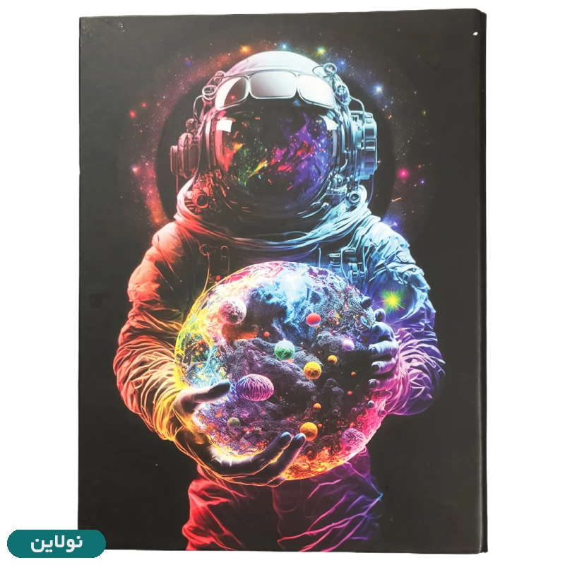 قیمت و خرید کلاسور 26 سوراخ دیبا طرح فضانورد و کره کد 002 | نولاین