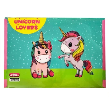 پوشه دکمه دار طلقی A4 کلیپس طرح تک شاخ کد 52-1452 | نولاین