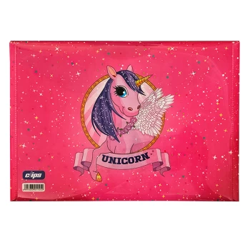 پوشه دکمه دار طلقی A4 کلیپس طرح تک شاخ کد 54-1452 | نولاین