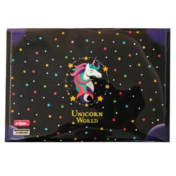 پوشه دکمه دار طلقی A4 کلیپس طرح تک شاخ کد 51-1452 | نولاین