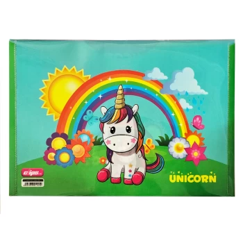 پوشه دکمه دار طلقی A4 کلیپس طرح تک شاخ کد 55-1452 | نولاین