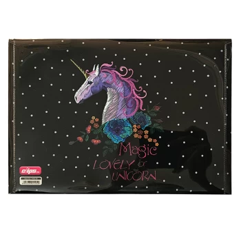 پوشه دکمه دار طلقی A4 کلیپس طرح تک شاخ کد 50-1452 | نولاین