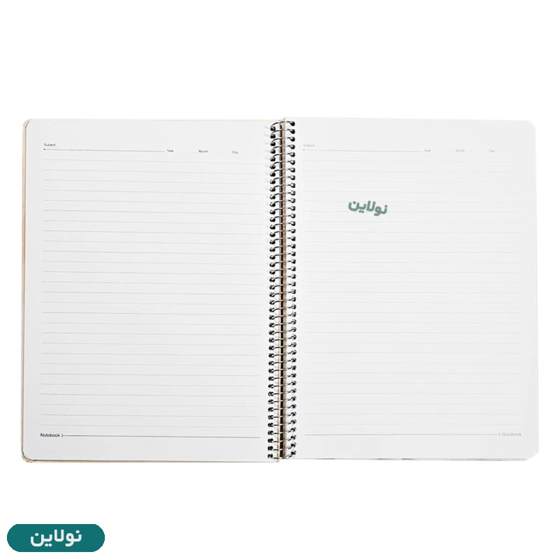 قیمت و خرید دفتر تک خط رحلی 100 برگ جلد سخت A4 (سایز بزرگ) سری rainbow دایان طرح پاییز کد 504 | نولاین