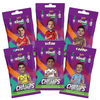 کارت بازی کیمدی فوتبالی سری champs 2025 بسته 6 عددی | نولاین