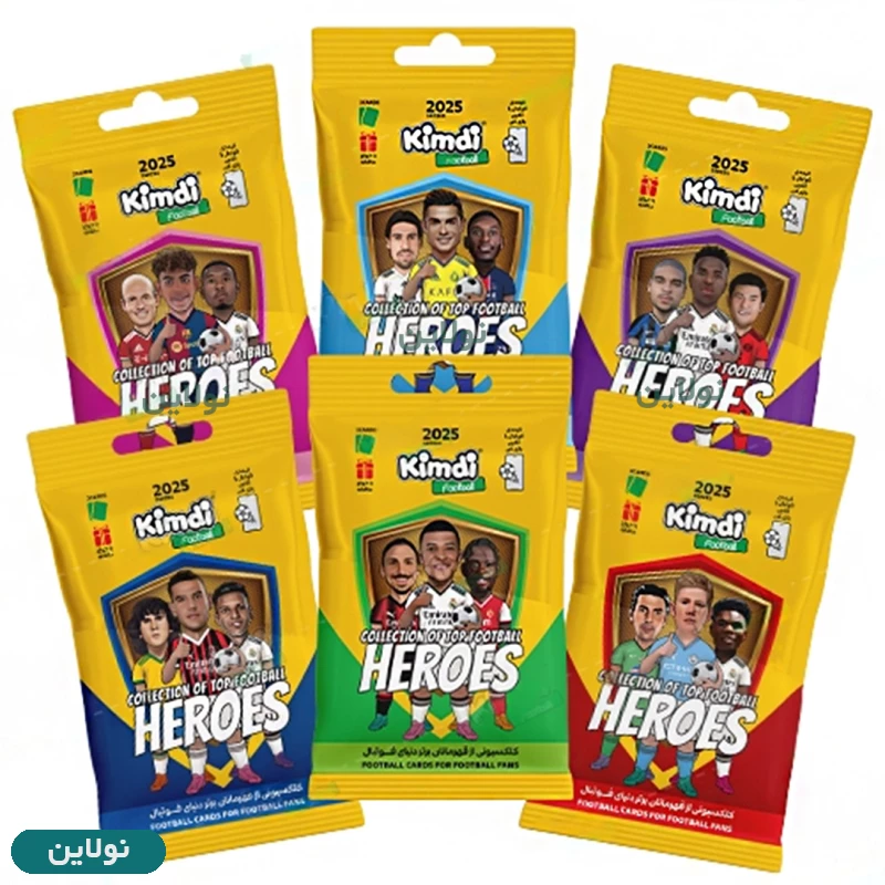قیمت و خرید کارت بازی کیمدی فوتبالی سری heros 2025 بسته 6 عددی | نولاین