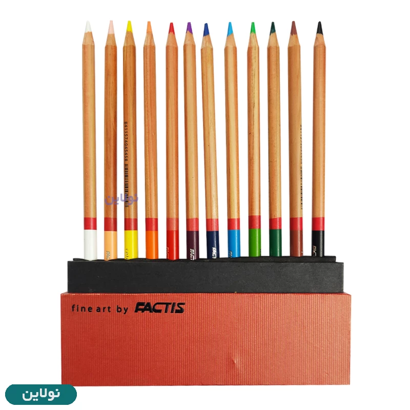 قیمت و خرید مداد رنگی 12 رنگ فکتیس جعبه دار سری حرفه ای گالری gallery collection | نولاین