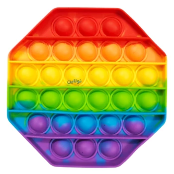 پاپت اسباب بازی رنگین کمونی طرح شش ضلعی | نولاین