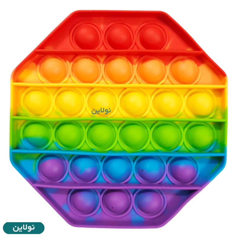قیمت و خرید پاپت اسباب بازی رنگین کمونی طرح شش ضلعی | نولاین