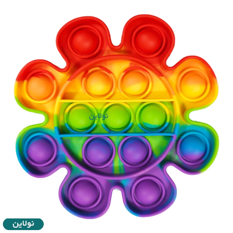 قیمت و خرید پاپت اسباب بازی رنگین کمونی طرح هشت پر | نولاین