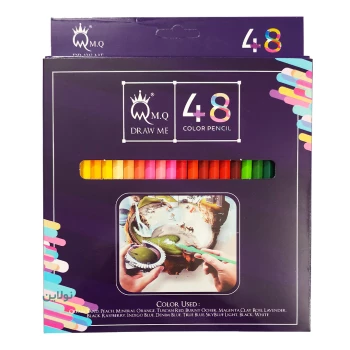 مداد رنگی 48 رنگ ام کیو mq جعبه مقوایی | نولاین