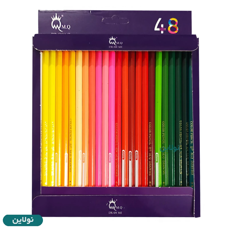قیمت و خرید مداد رنگی 48 رنگ ام کیو mq جعبه مقوایی | نولاین