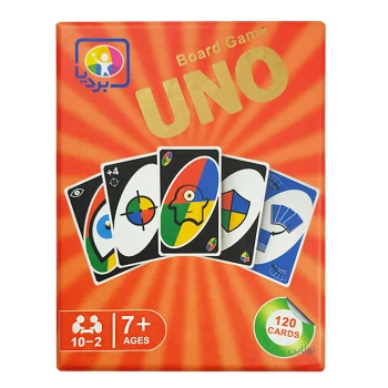 بازی فکری اونو کارتی uno بسته 120 عددی نسخه هارد باکس بردیا | نولاین