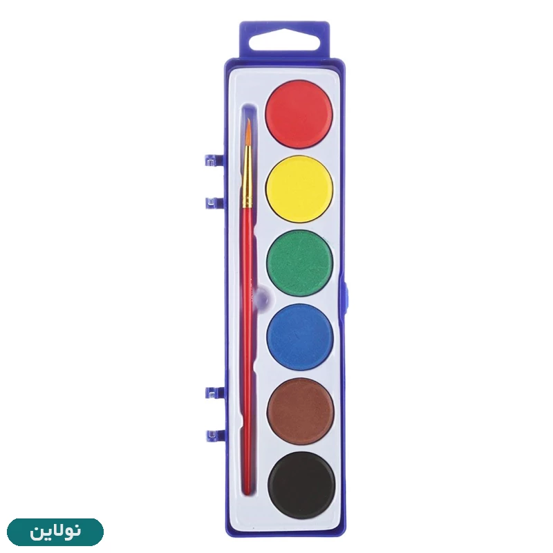 قیمت و خرید آبرنگ 6 رنگ پنتر همراه قلمو کد wc 105 | نولاین