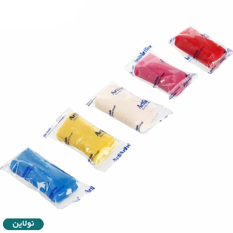 قیمت و خرید خمیر بازی سطلی 5 رنگ آرت لاین تک قالب کد 804M5 | نولاین