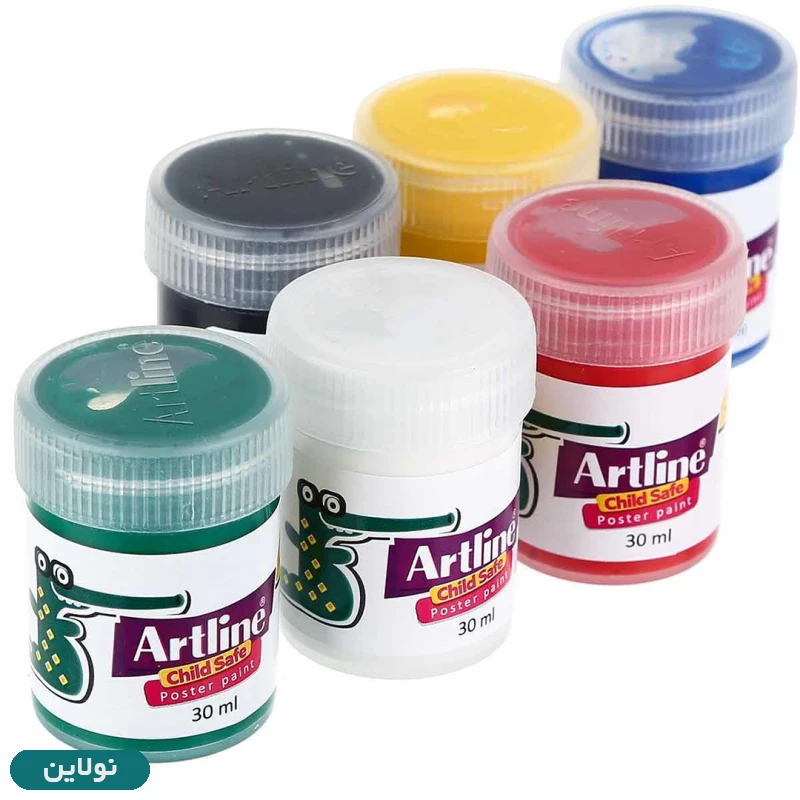 قیمت و خرید گواش 6 رنگ جعبه مقوایی آرت لاین حجم 30 میلی لیتر کد 820PL6 | نولاین