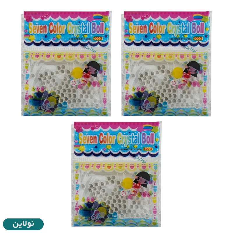 قیمت و خرید خاک ژله ای بی رنگ مدل seven color بسته 3 عددی | نولاین