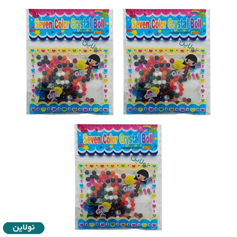 قیمت و خرید خاک ژله ای هفت رنگ مدل seven color بسته 3 عددی | نولاین