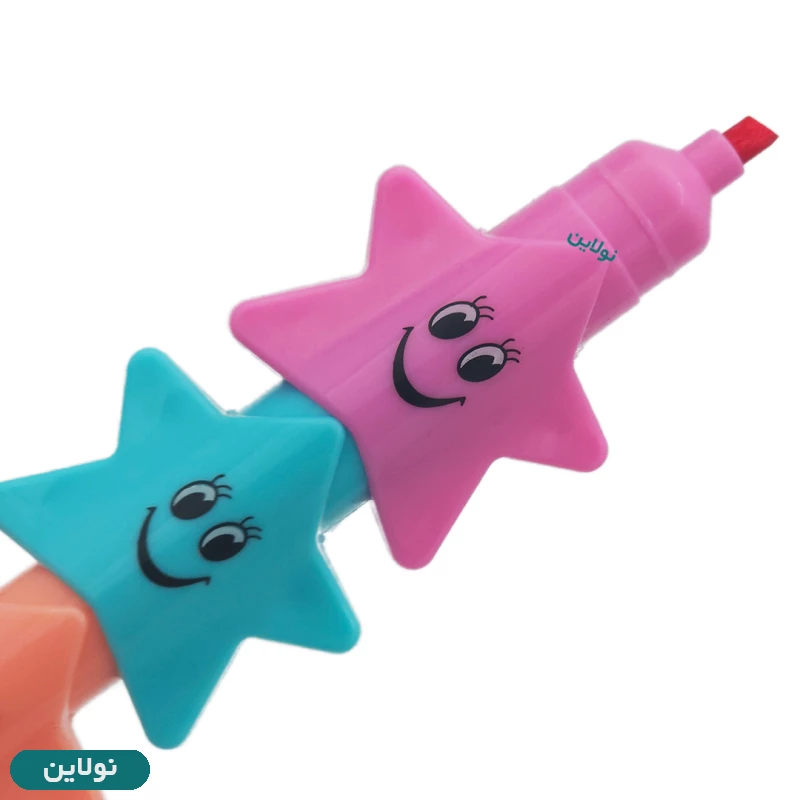 قیمت و خرید ماژیک علامت زن مدل هایلایتر ستاره ای طبقه ای 5 رنگ کد JS-13 | نولاین