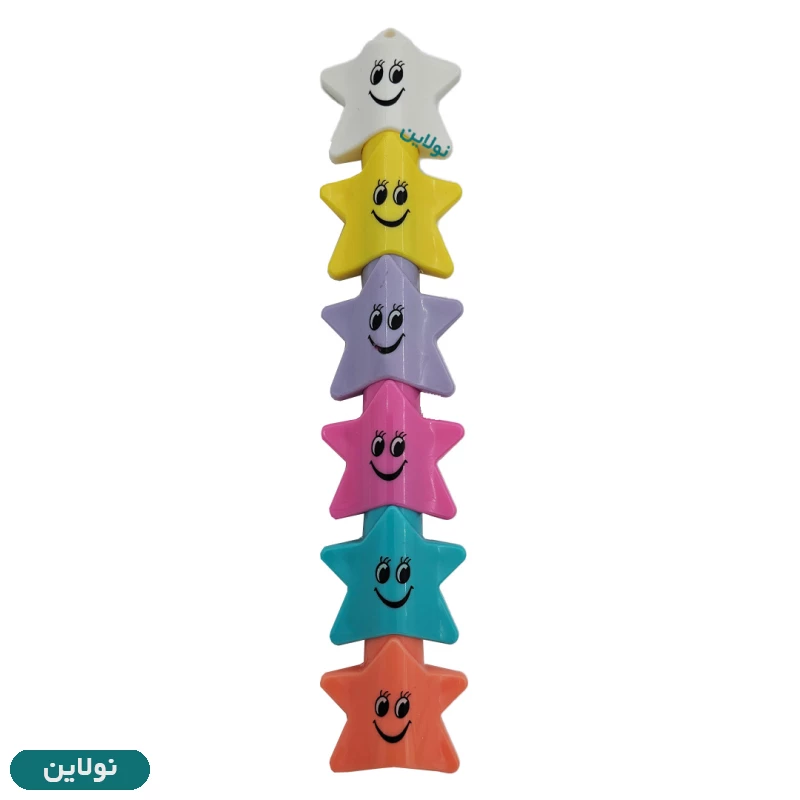 قیمت و خرید ماژیک علامت زن مدل هایلایتر ستاره ای طبقه ای 5 رنگ کد JS-13 | نولاین