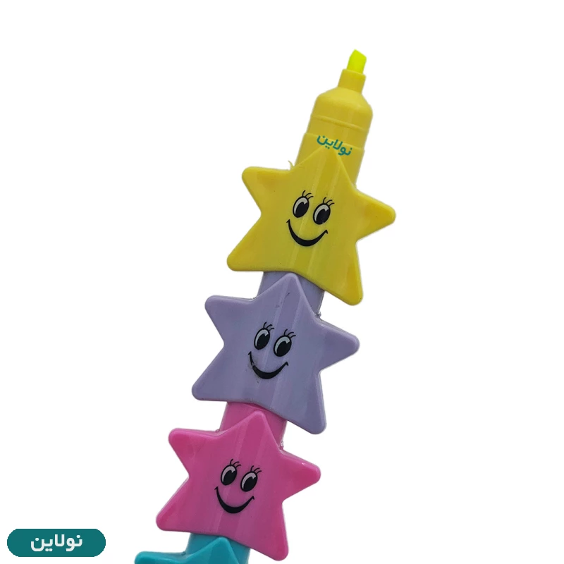 قیمت و خرید ماژیک علامت زن مدل هایلایتر ستاره ای طبقه ای 5 رنگ کد JS-13 | نولاین