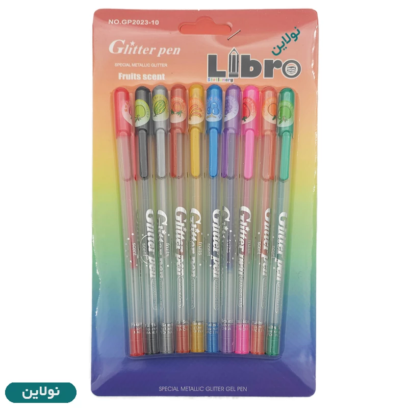 قیمت و خرید خودکار اکلیلی 10 رنگ میوه ای عطری libro | نولاین