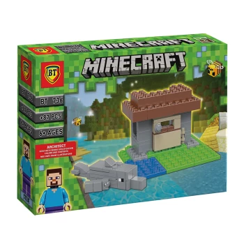 لگو ماینکرافت طرح کلبه و دلفین بی تی + فیگور ماینکرافت کد BT 736 | نولاین