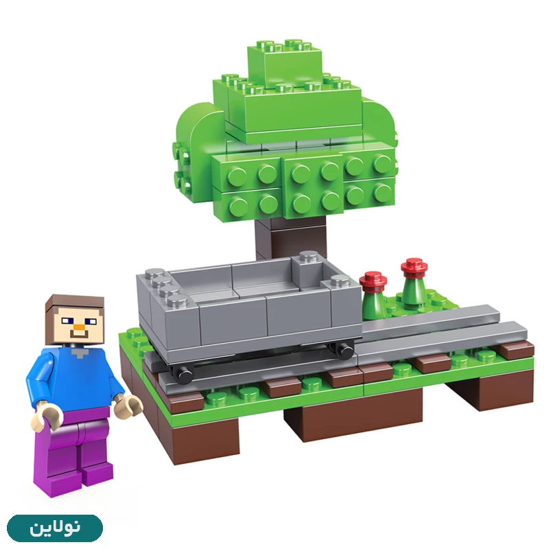 قیمت و خرید لگو ماینکرافت طرح ریل قطار بی تی + فیگور ماینکرافت کد BT 734 | نولاین قیمت و خرید لگو ماینکرافت طرح ریل قطار بی تی + فیگور ماینکرافت کد BT 734 | نولاین