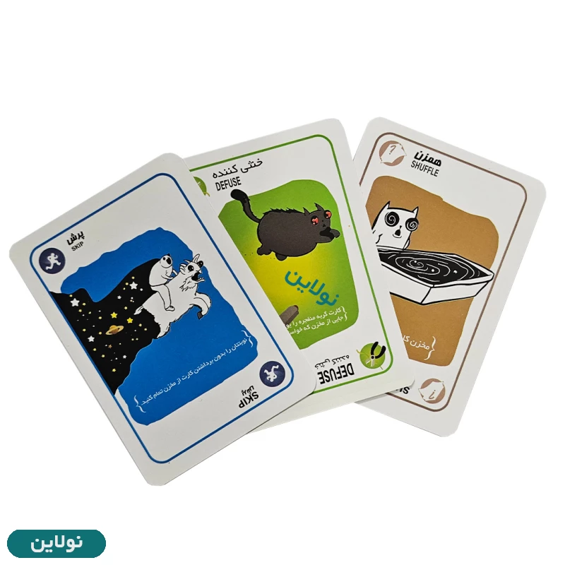 قیمت و خرید بازی فکری کارتی گربه های انفجاری نسخه جعبه مقوایی مجیک تویز | نولاین