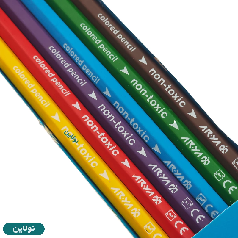 قیمت و خرید مداد رنگی 6 رنگ آریا جعبه مقوایی کد 3011 | نولاین
