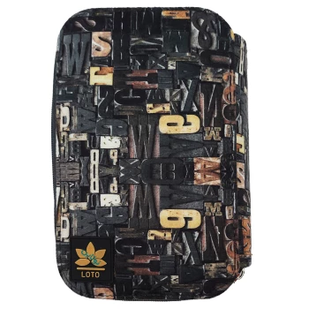 کیف مداد رنگی 72 رنگ چهار زیپ لت loto طرح حروف انگلیسی سری B کد KPB72 | نولاین