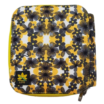 کیف مداد رنگی 120 رنگ چهار زیپ لت loto طرح گل بابونه سری B کد KPB120 | نولاین