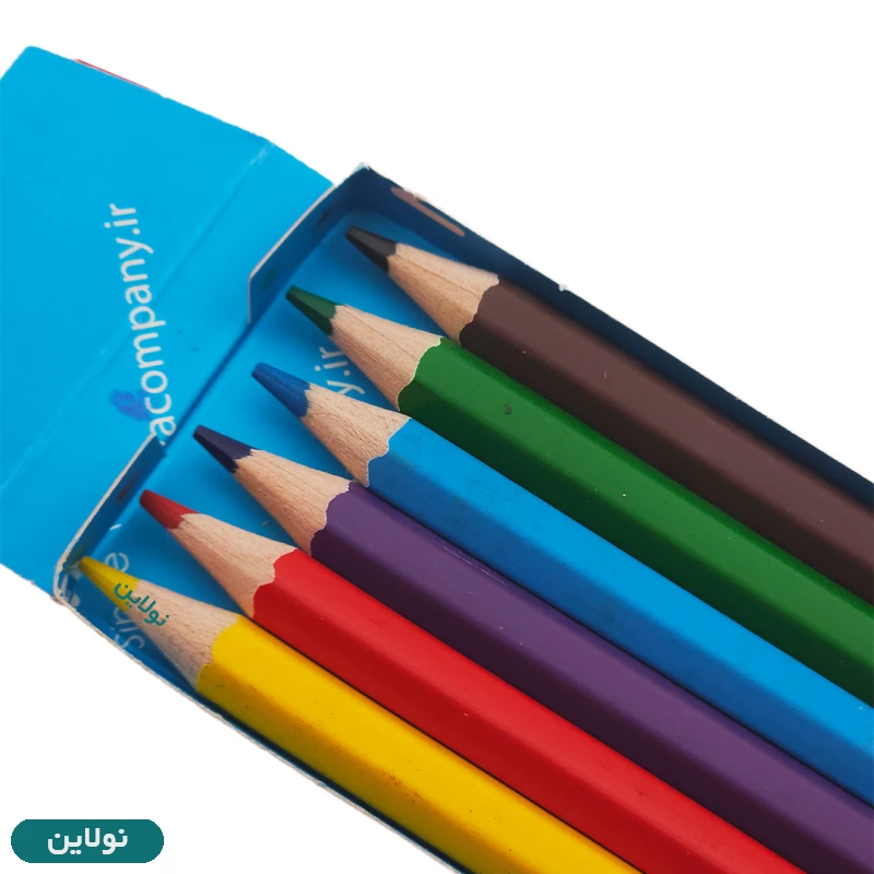 قیمت و خرید مداد رنگی 6 رنگ آریا جعبه مقوایی کد 3011 | نولاین