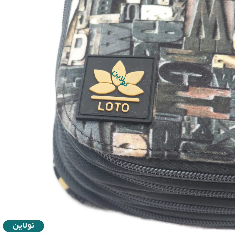 قیمت و خرید کیف مداد رنگی 72 رنگ چهار زیپ لت loto طرح حروف انگلیسی سری B کد KPB72 | نولاین