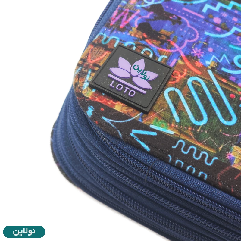 قیمت و خرید کیف مداد رنگی 120 رنگ چهار زیپ لت loto طرح آشوب سری B کد KPB120 | نولاین