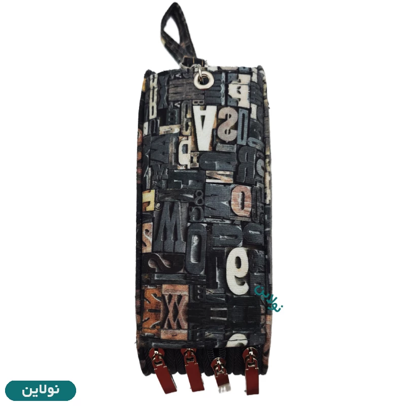 قیمت و خرید کیف مداد رنگی 72 رنگ چهار زیپ لت loto طرح حروف انگلیسی سری B کد KPB72 | نولاین