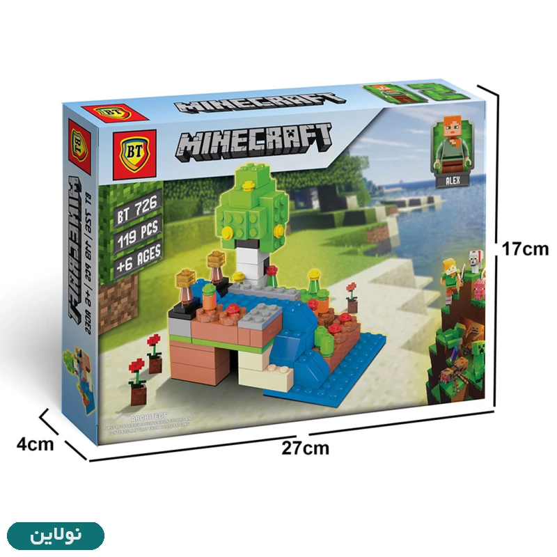 قیمت و خرید لگو ماینکرافت سری متوسط طرح 2 بی تی به همراه فیگور ماینکرافت کد BT 726 | نولاین